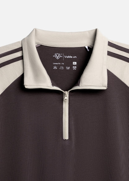 Áo Polo Raglan Mát Mềm Mại The No Style 240 Nâu Xám