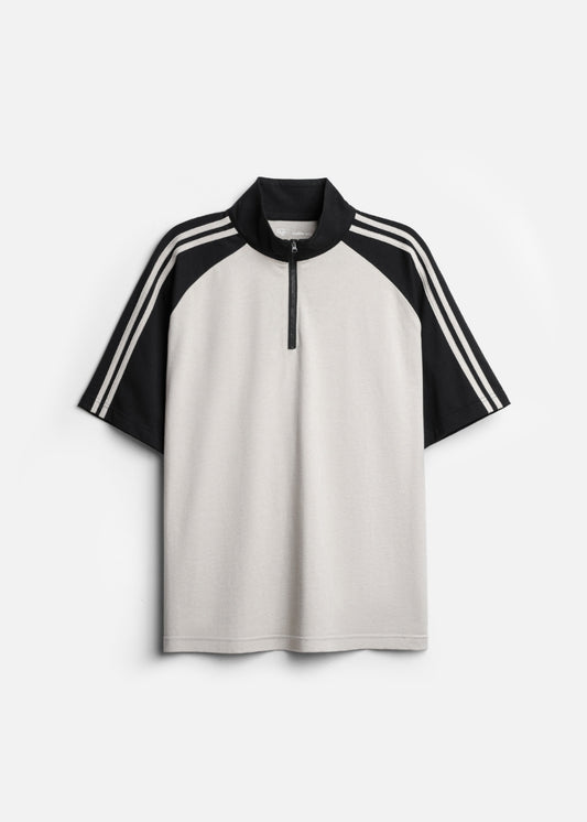 Áo Polo Raglan Mát Mềm Mại The No Style 240 Xám Đen