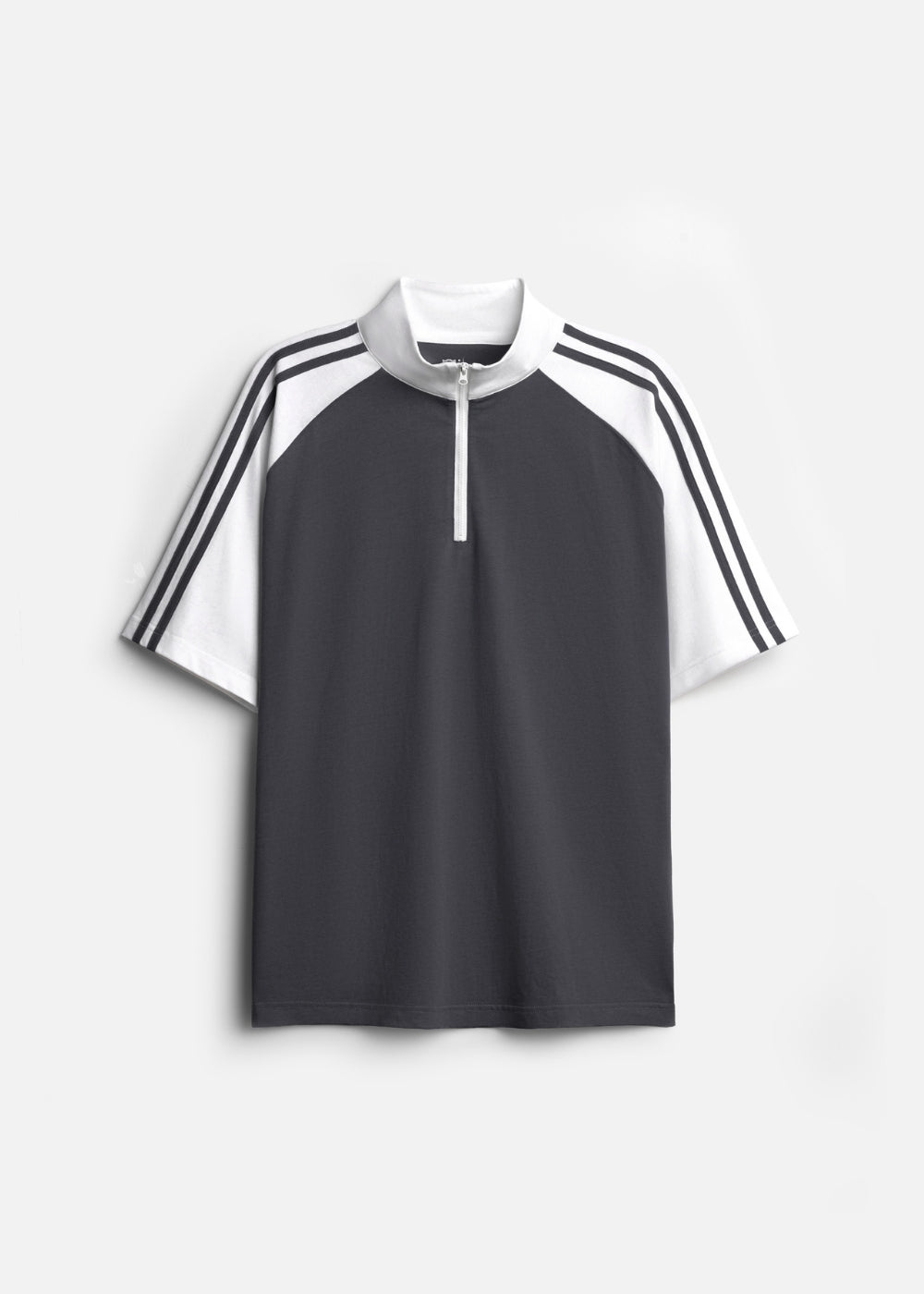 Áo Polo Raglan Mát Mềm Mại The No Style 240 Xám Trắng