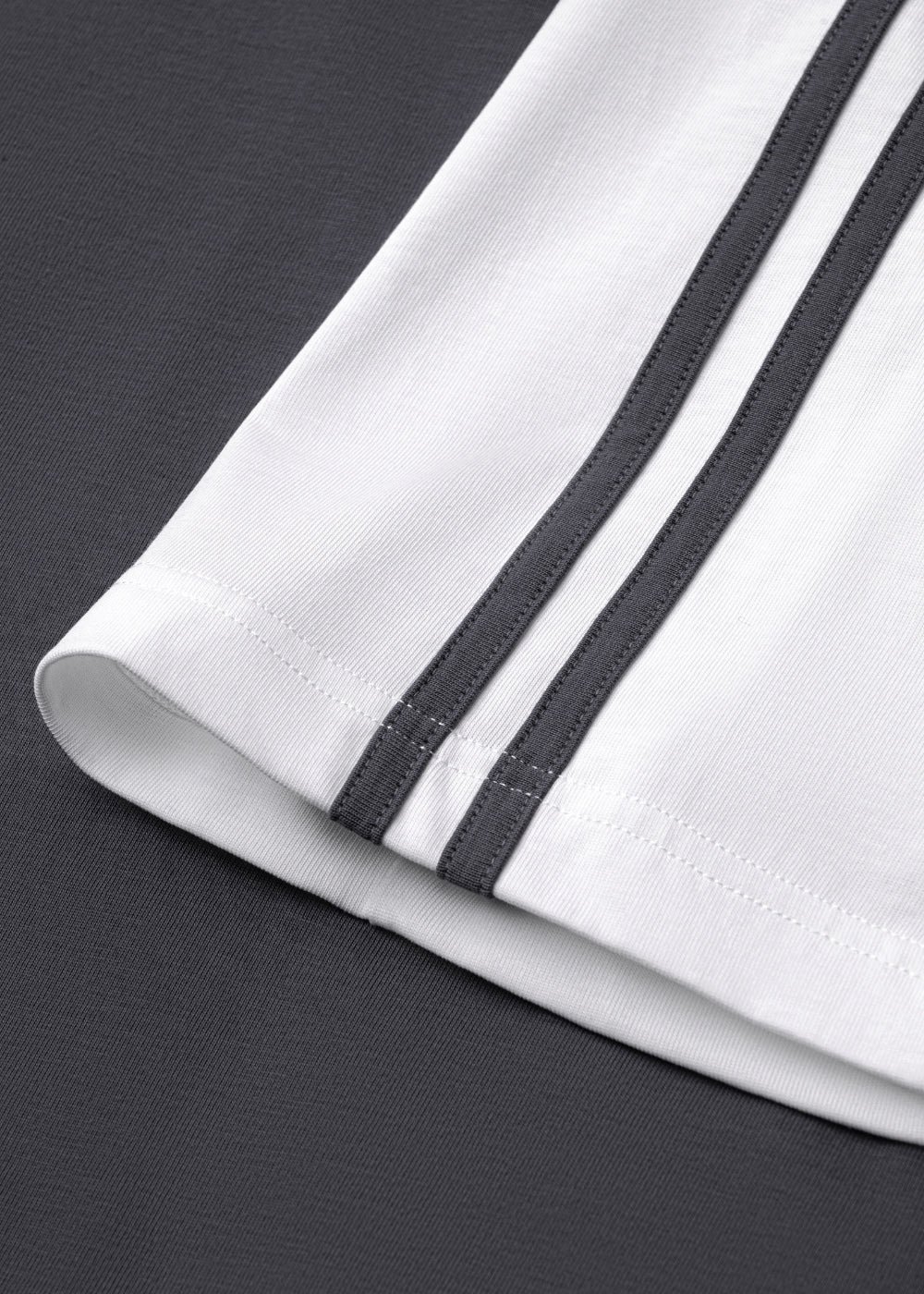 Áo Polo Raglan Mát Mềm Mại The No Style 240 Xám Trắng