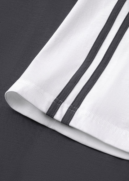 Áo Polo Raglan Mát Mềm Mại The No Style 240 Xám Trắng