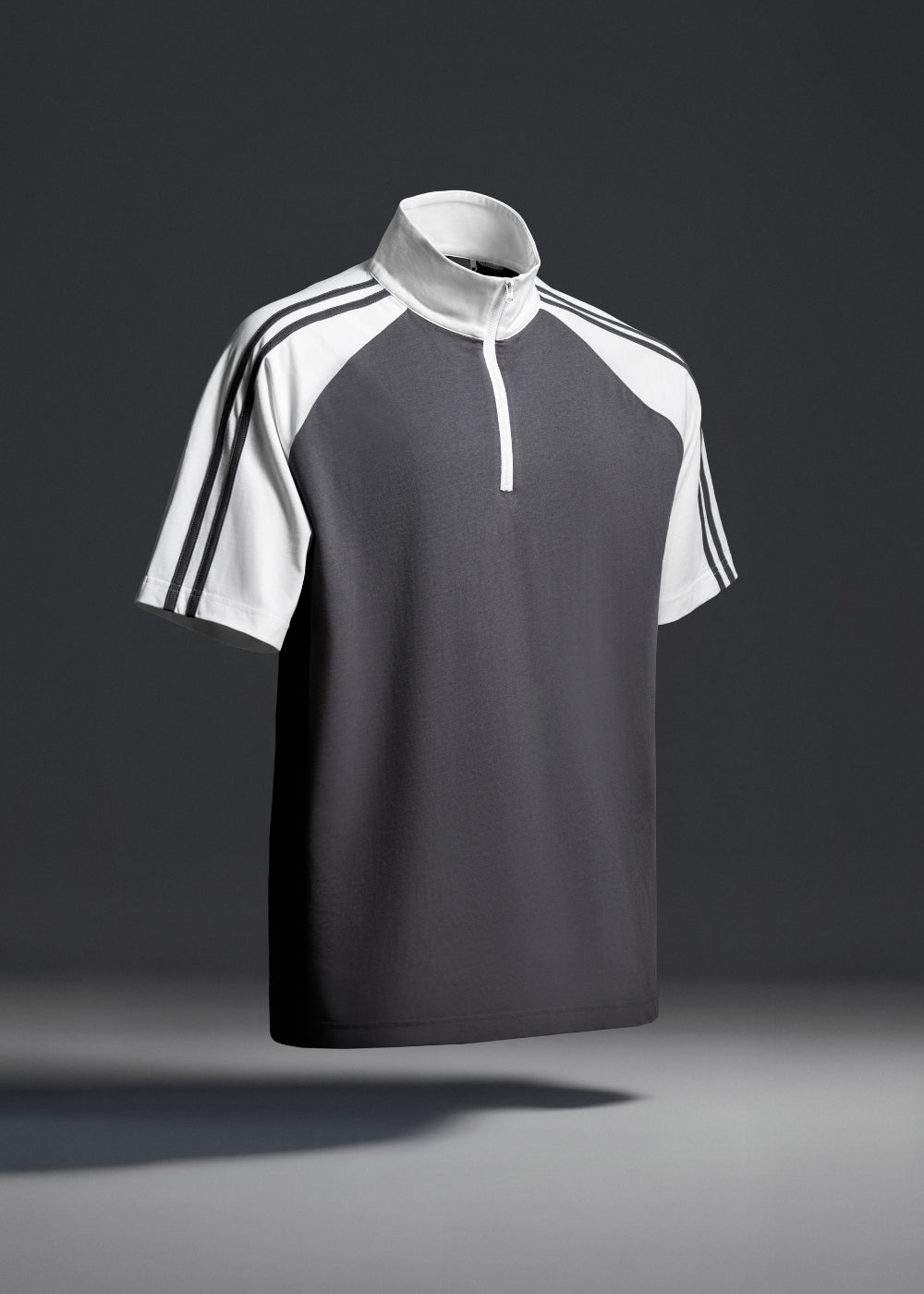 Áo Polo Raglan Mát Mềm Mại The No Style 240 Xám Trắng