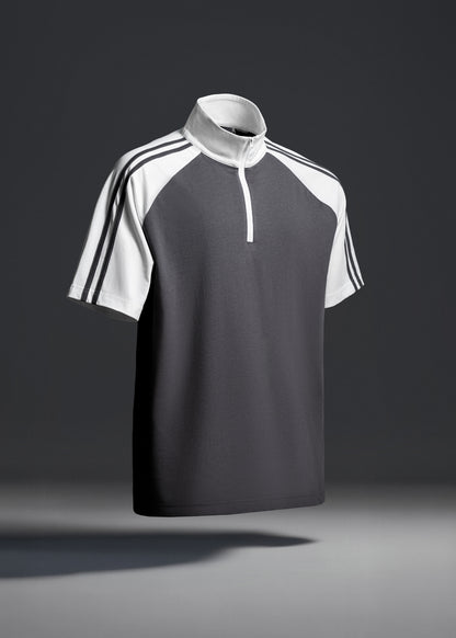 Áo Polo Raglan Mát Mềm Mại The No Style 240 Xám Trắng