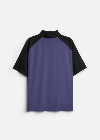 Áo Polo Raglan Mát Mềm Mại The No Style 240 Xanh Dương Đen