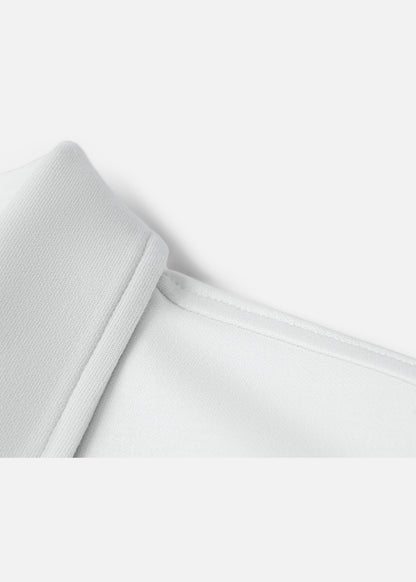 Áo Thun Cổ Polo CloudTouch™ Boxy Hack Dáng Che Bụng Cổ Áo Bản Lớn Cá Tính The No Style 249 Màu Trắng 10 Dáng Hộp F5