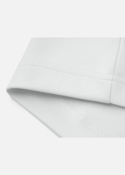 Áo Thun Cổ Polo CloudTouch™ Boxy Hack Dáng Che Bụng Cổ Áo Bản Lớn Cá Tính The No Style 249 Màu Trắng 10 Dáng Hộp F5