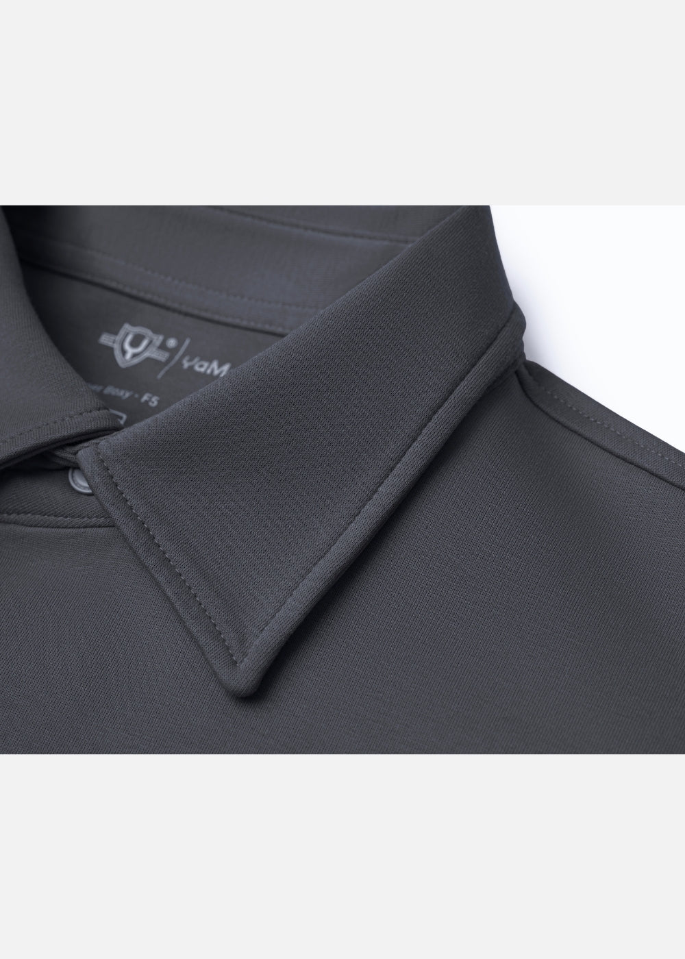Áo Thun Cổ Polo CloudTouch™ Boxy Hack Dáng Che Bụng Cổ Áo Bản Lớn Cá Tính The No Style 249 Màu Xám Đậm 93 Dáng Hộp F5