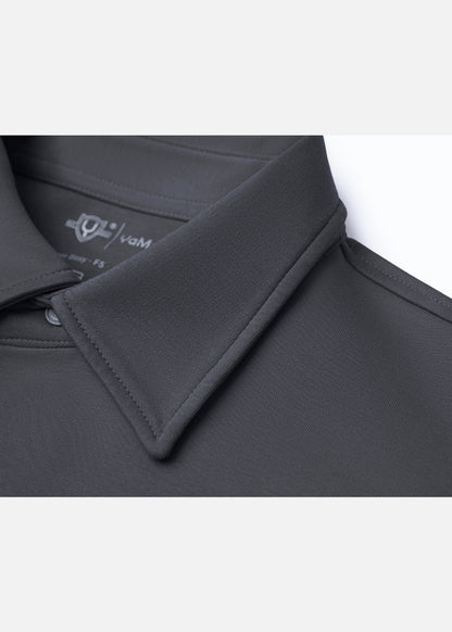 Áo Thun Cổ Polo CloudTouch™ Boxy Hack Dáng Che Bụng Cổ Áo Bản Lớn Cá Tính The No Style 249 Màu Xám Đậm 93 Dáng Hộp F5