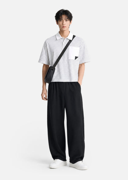 Quần Easy Pant Baggy Fit CloudTouch™ Mềm Mại Ống Cong Thoải Mái The No Style 25 Màu Đen Dáng Hộp F5