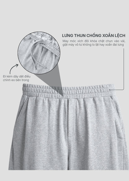 Quần Easy Pant Baggy Fit CloudTouch™ Mềm Mại Ống Cong Thoải Mái The No Style 255 Màu Đen Dáng Hộp F5
