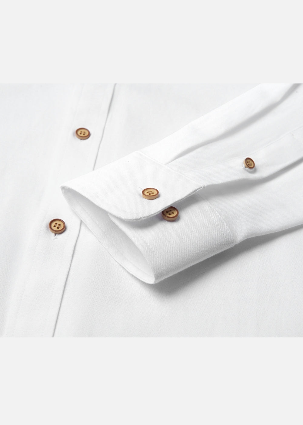 Áo Sơ Mi Tay Dài EasyCare™ Oxford Thoáng Mát Ít Nhăn The No Style 266 Màu Trắng 11 Dáng Vừa Vặn F3