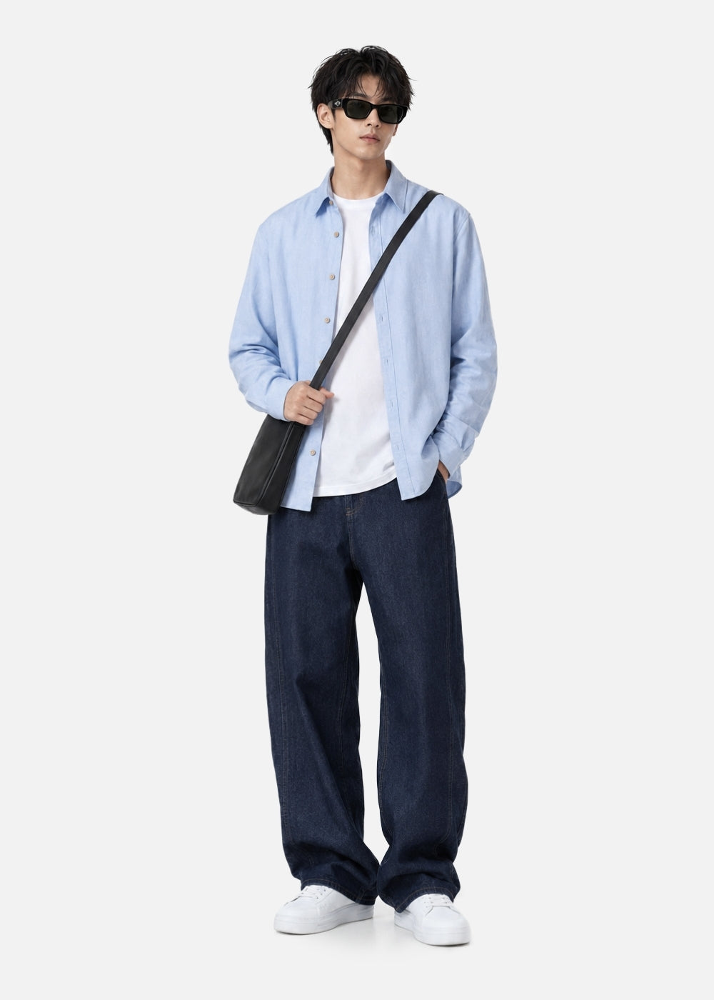 Áo Sơ Mi Tay Dài EasyCare™ Oxford Thoáng Mát Ít Nhăn The No Style 266 Màu Xanh Beige 65 Dáng Vừa Vặn F3