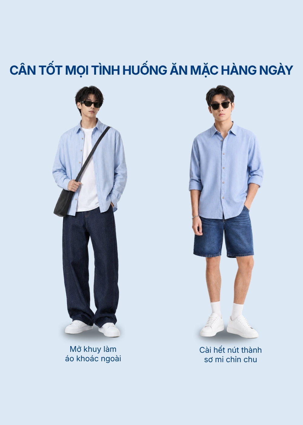 Áo Sơ Mi Tay Dài EasyCare™ Oxford Thoáng Mát Ít Nhăn The No Style 266 Màu Trắng 11 Dáng Vừa Vặn F3