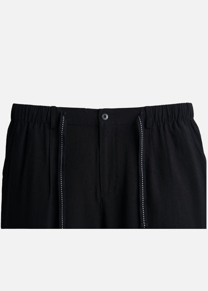 Quần Easy Pant Loose Fit AirDry™ Vải Dệt Xước Thoáng Da Lưng Thun Co Giãn The No Style 279 Màu Đen 99 Dáng Rộng Rãi F4
