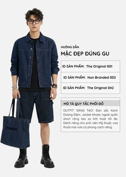 Áo Khoác Jean DurableTex™ Siêu Bền The Original 001 Xanh Dương Đậm