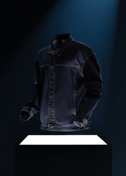 Áo khoác Jean Bền Đứng Phom The Original 001 Xanh Đậm