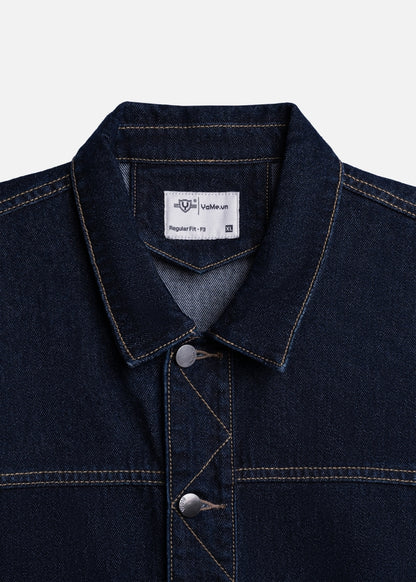 Áo khoác Jean Bền Đứng Phom The Original 001 Xanh Đậm