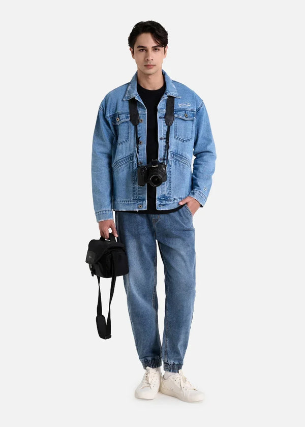 Quần Jeans Bo Ống FlexFit™ Lưng Thun Co Giãn Thoải Mái The Original 037 Màu Xanh Dương Đậm Dáng Vừa Vặn F3