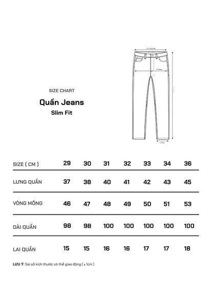 Quần Jeans Slimfit Rách Gối Co Giãn The Original 009 Xanh Dương