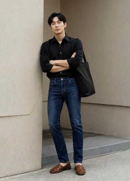 Quần Jeans Slim Fit CloudTouch™ Mềm Co Giãn Thoải Mái The Original 018 Màu Xanh Dương Tối Dáng Ôm Vừa F2