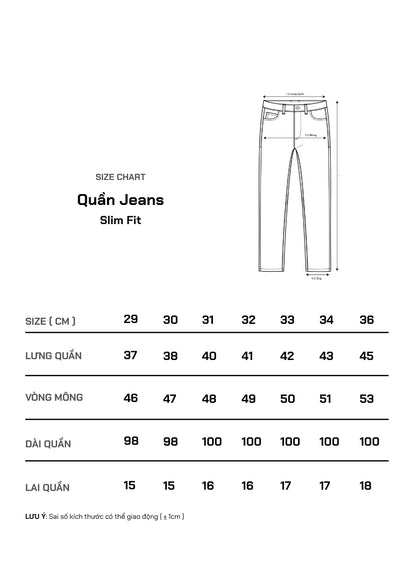 Quần Jeans Slimfit Co Giãn The Original 028 Xanh Dương Tối