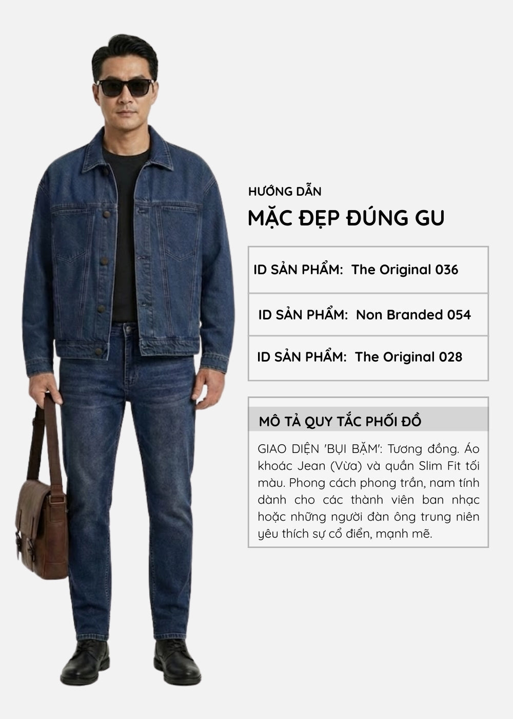 Quần Jeans Slimfit Co Giãn The Original 028 Xanh Dương Tối
