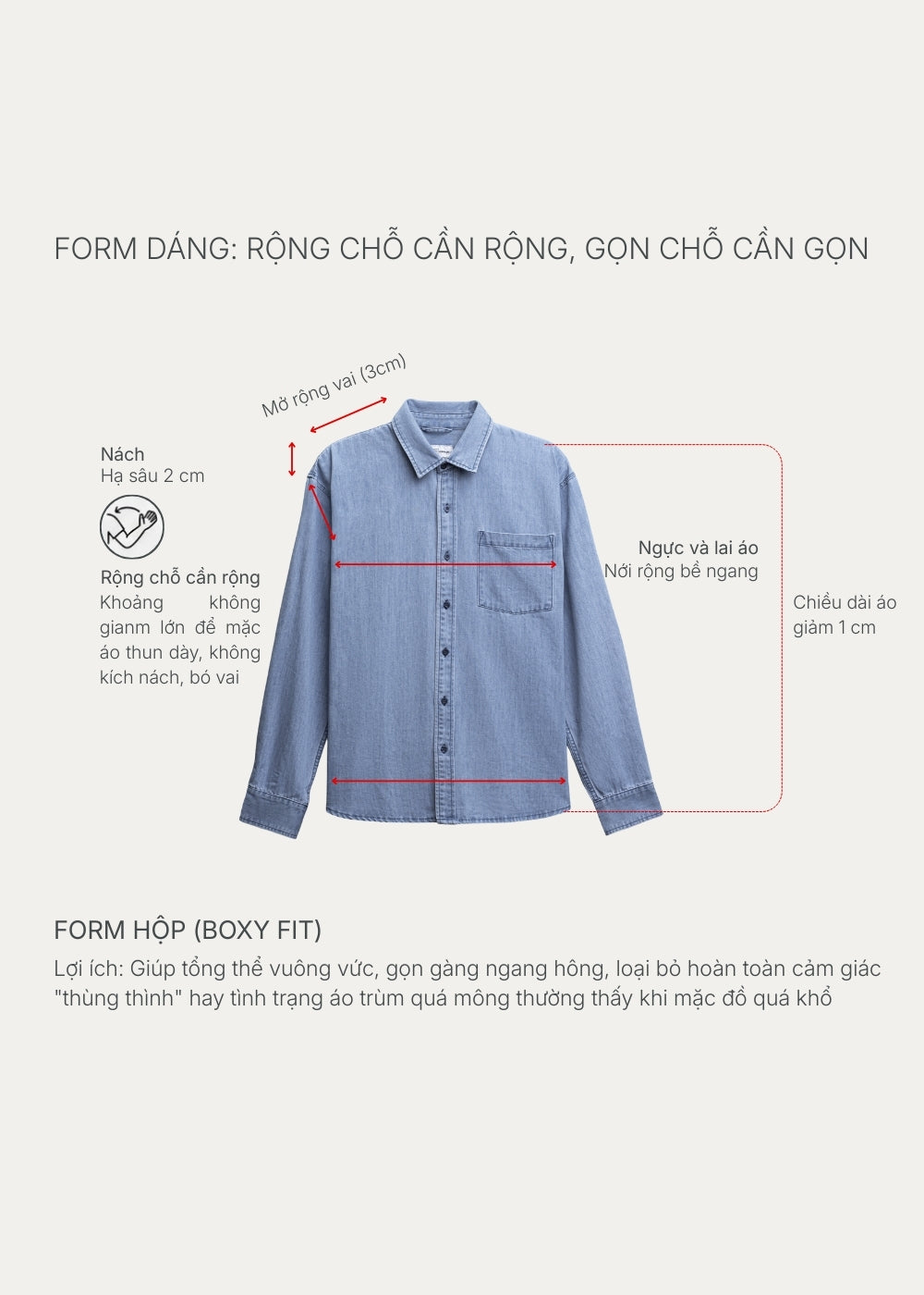 Áo Sơ Mi Khoác Jean DurableTex™ Dày Dặn Đứng Dáng The Original 051 Màu Xanh Dương Dáng Rộng Rãi F4