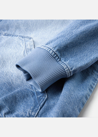 Áo Khoác Jean Bụi Bặm DurableTex™ Nón Rộng Chống Nắng The Original 052 Màu Xanh Dương Nhạt Dáng Rộng Rãi F4