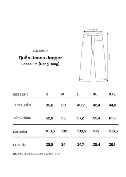 Quần Jeans Lưng Thun DurableTex™  The Original 054 Màu Xanh Jean 88 Dáng Rộng Rãi F4