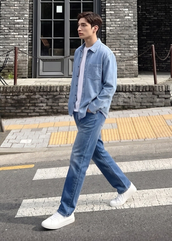 Quần Jeans CloudTouch™ Mặt Vải Êm Ái Giữ Phom Đứng Dáng The Original 057 Màu Xanh Dương Dáng Vừa Vặn F3
