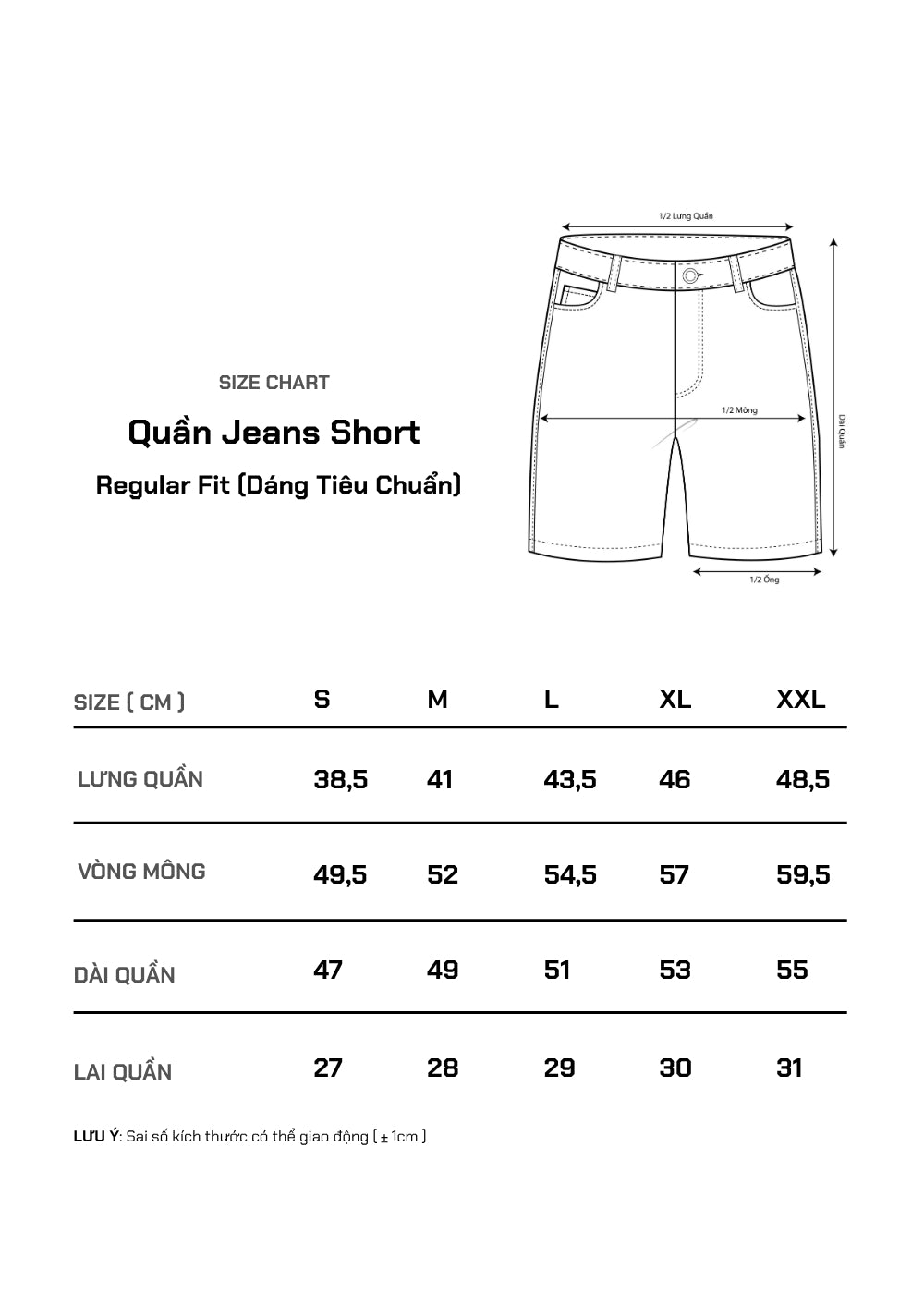 Quần Short Jeans DurableTex™ Mềm Lưng Cong Chống Hở The Original 059 Màu Xanh Jean 88 Dáng Vừa Vặn F3
