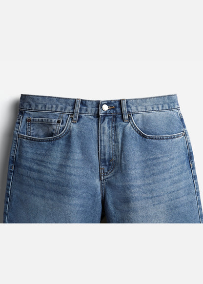 Quần Short Jeans DurableTex™ Mềm Lưng Cong Chống Hở The Original 059 Màu Xanh Jean 87 Dáng Vừa Vặn F3