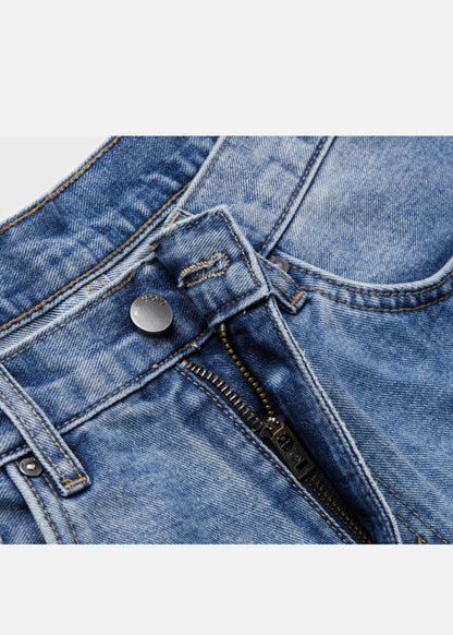 Quần Short Jeans DurableTex™ Mềm Lưng Cong Chống Hở The Original 059 Màu Xanh Jean 87 Dáng Vừa Vặn F3