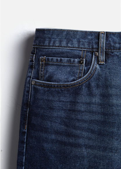Quần Short Jeans DurableTex™ Mềm Lưng Cong Chống Hở The Original 059 Màu Xanh Jean 88 Dáng Vừa Vặn F3