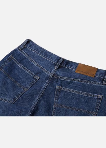 Quần Short Jeans DurableTex™ Mềm Lưng Cong Chống Hở The Original 059 Màu Xanh Jean 88 Dáng Vừa Vặn F3