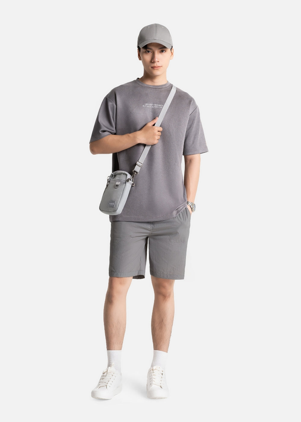 Áo Thun Suede Mềm Mịn The Weekend 002 Xám Đậm