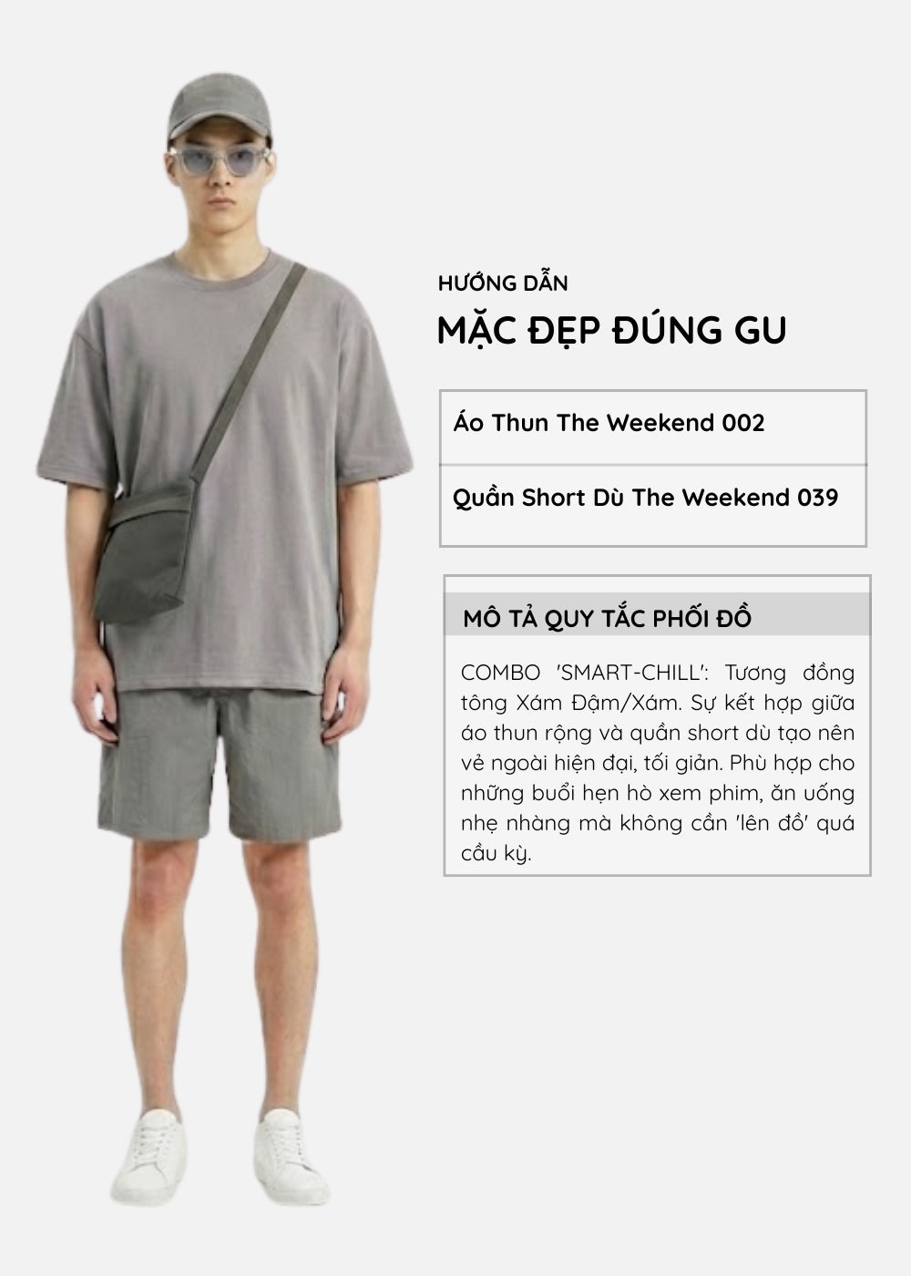 Áo Thun Mịn Như Nhung CloudTouch™ Mặc Siêu Êm The Weekend 002 Màu Xám Đậm Dáng Rộng Rãi F4