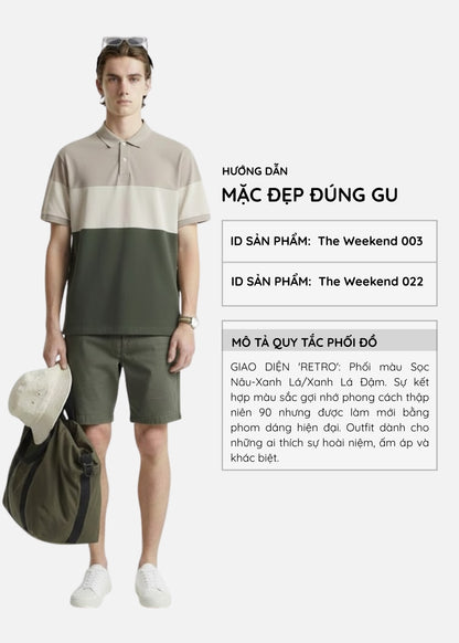 Áo Polo Pique Mềm Mịn Thoáng Khí The Weekend 003 Nâu Xanh Lá
