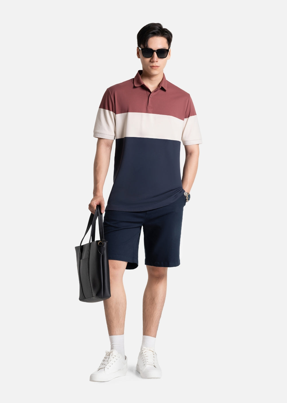 Áo Polo Pique Mềm Mịn Thoáng Khí The Weekend 003 Đỏ Xám