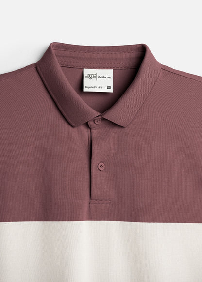 Áo Polo Pique Mềm Mịn Thoáng Khí The Weekend 003 Đỏ Xám