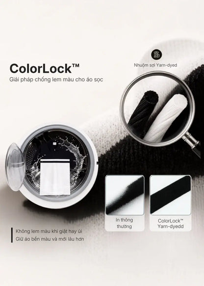 Áo Thun Cổ Polo ColorLock™ Khóa Kéo Vải Thoát Nhiệt Khóa Sâu Sợi Màu Chống Lem The Weekend 006 Màu Trắng Xanh Dương Dáng Vừa Vặn F3