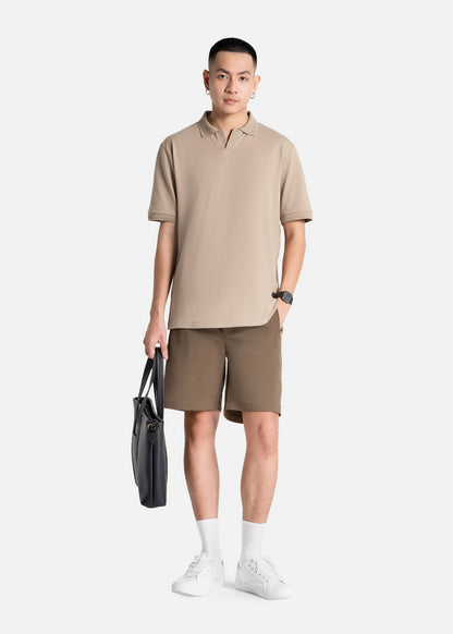 Quần short Kaki Túi Khóa Kéo The Weekend 022 Nâu