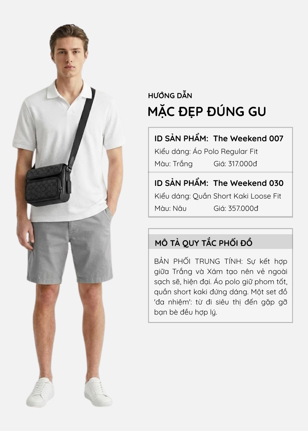 Áo Polo Co Giãn Thoáng Khí The Weekend 007 Trắng