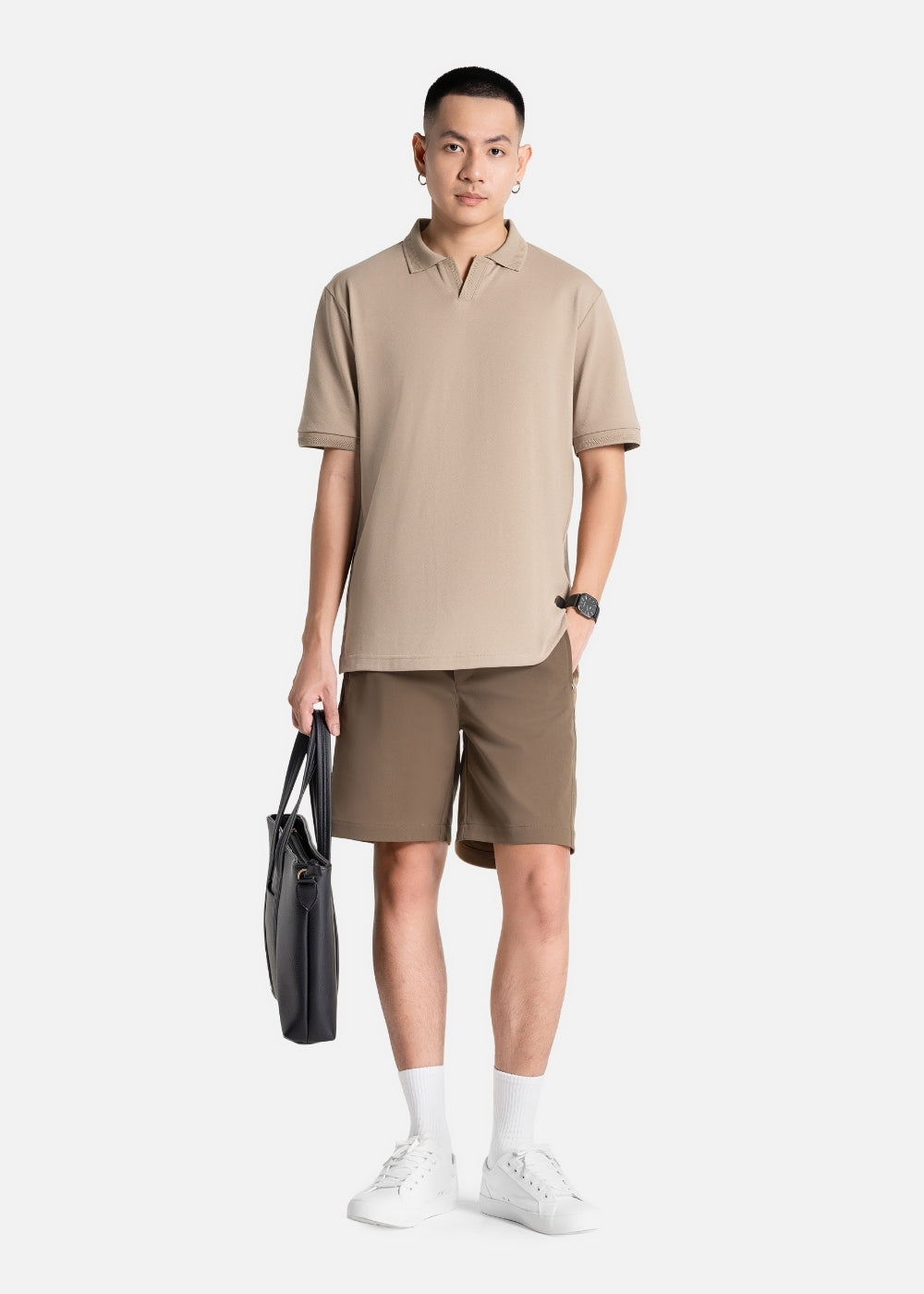 Áo Polo Co Giãn Thoáng Khí The Weekend 007 Nâu Nhạt