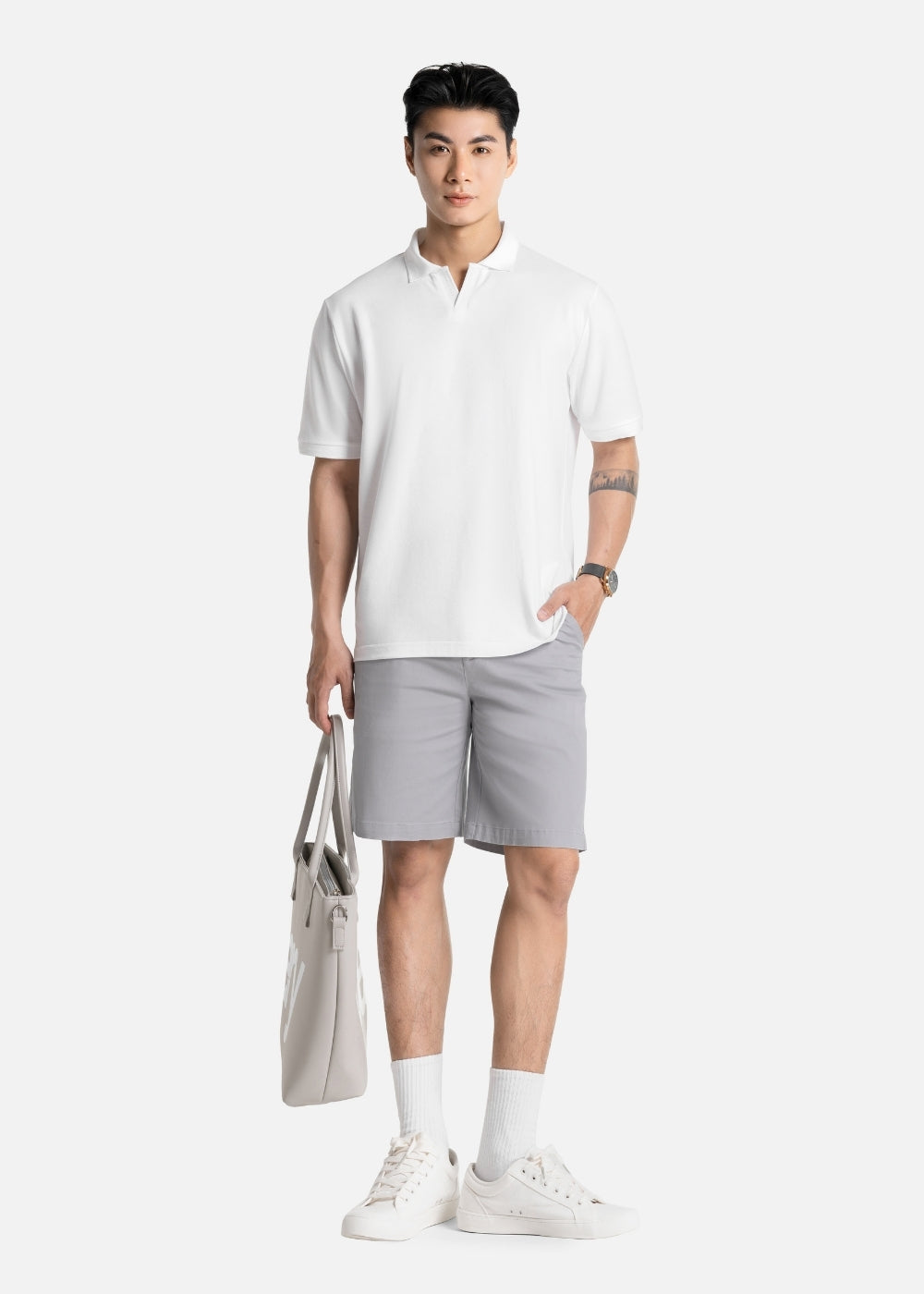 Áo Polo Co Giãn Thoáng Khí The Weekend 007 Trắng