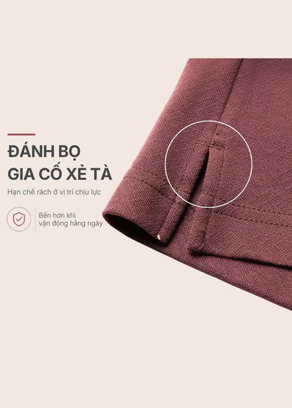 Áo Thun Cổ Polo FlexFit™ Cổ V Vải Dệt Vân Nổi Sang Trọng Co Giãn The Weekend 007 Màu Nâu Nhạt Dáng Vừa Vặn F3