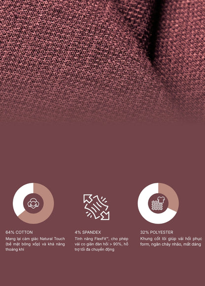 Áo Polo Tay Ngắn Cổ V Co Giãn Giữ Phom The Weekend 007 Xanh Dương Đậm