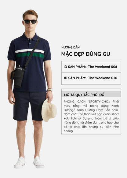 Quần Short Kaki Bền Co Giãn The Weekend 030 Đen