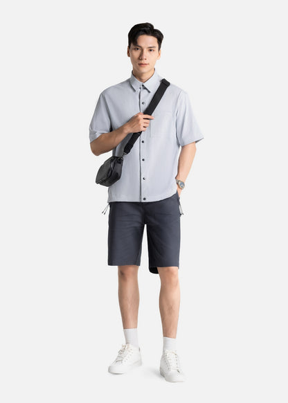 Áo Sơ Mi Tay Ngắn Bền Mềm Mịn The Weekend 010 Xám Nhạt