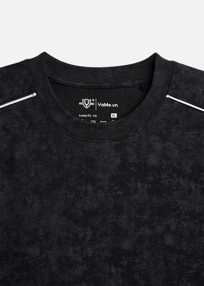 Áo Thun Thoáng Mát Vải Hiệu Ứng Loang The Weekend 027 Đen